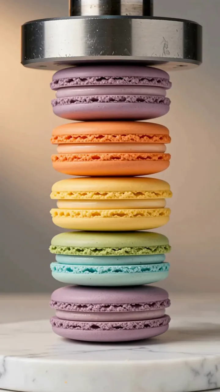 Macaron hydraulic press ASMR