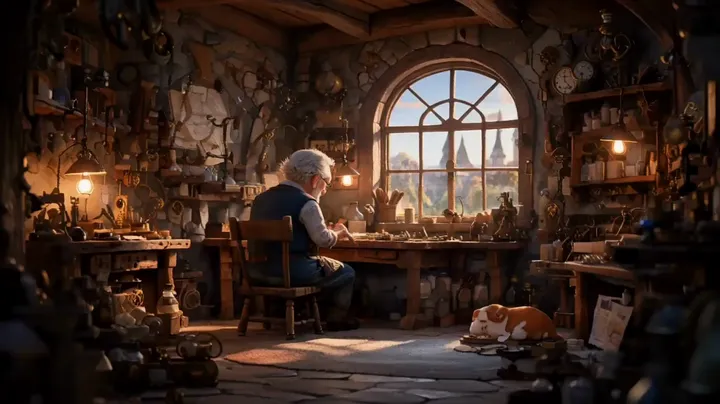 Steampunk clockmaker short