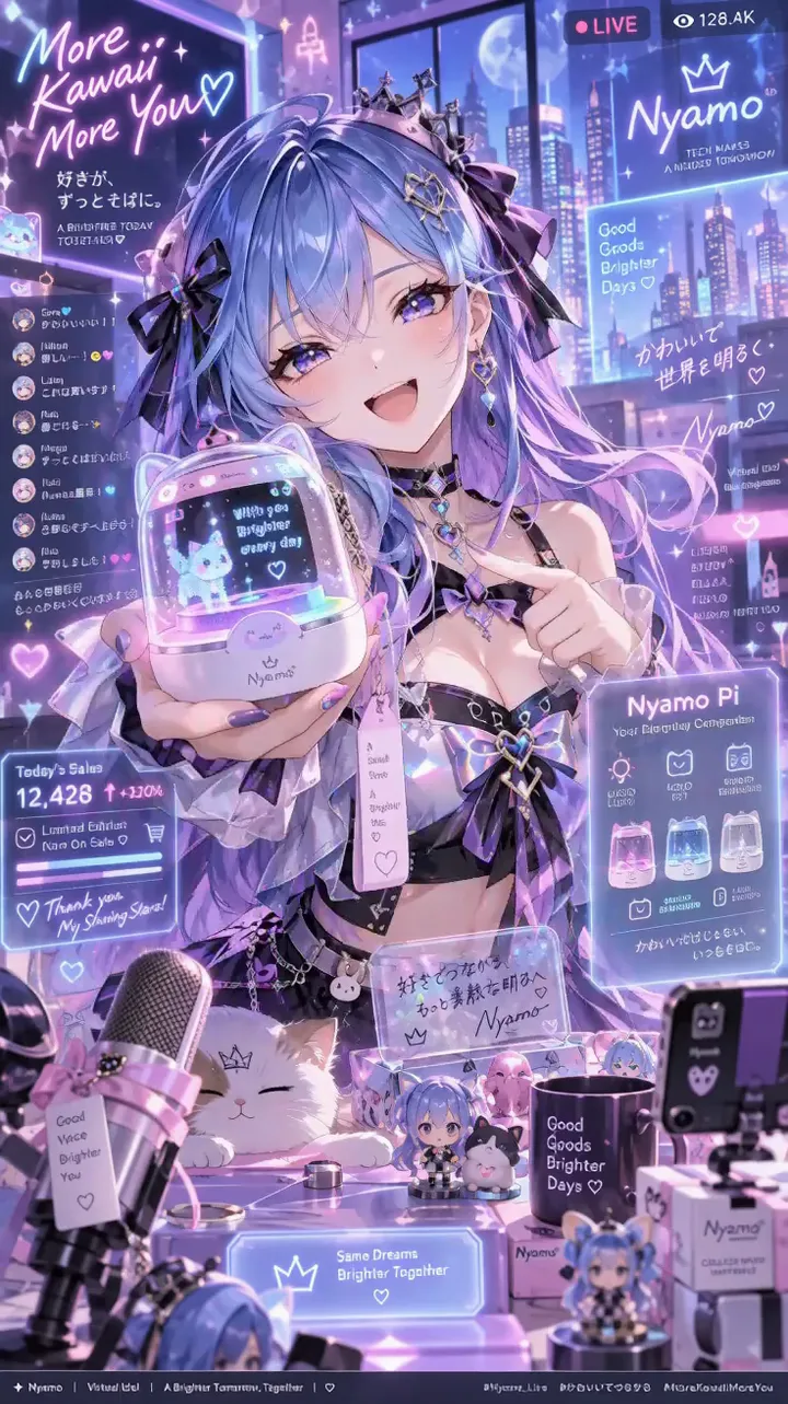 Anime virtual idol livestream